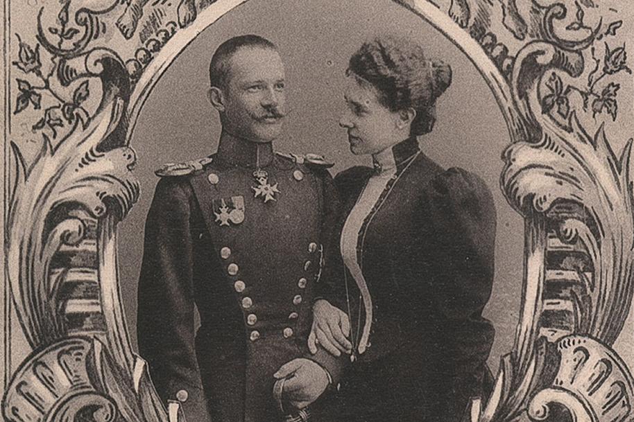 Detail des Hochzeitsfotos von Maximilian und Olga