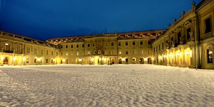 Ludwigsburg Residential Palace, fassade in winter