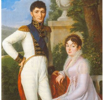 König Jérôme und Königin Katharina von Westfalen, Porträt von Sebastian Weygandt, 1810