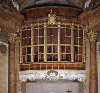 The duke's box in the palace chapel at Ludwigsburg Residential Palace