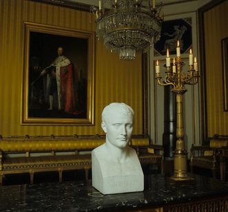 Biscuit porcelain bust of Napoleon in the new central building at Ludwigsburg Residential Palace, circa 1810