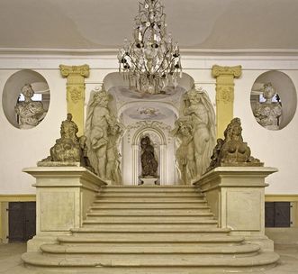 Staircase in the grand building at Ludwigsburg Residential Palace