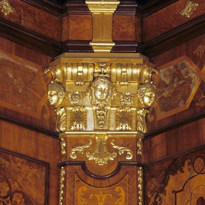 Detail of the boiserie cabinet in the hunting pavilion at Ludwigsburg Residential Palace