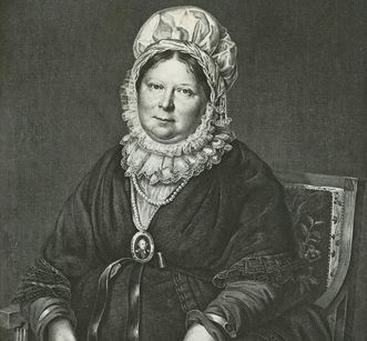 Copper engraving of Queen Charlotte Mathilde von Rist based on a painting by Franz Seraph Stirnbrand