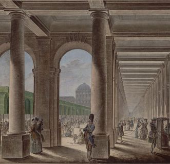 Aquarell des Palais Royal, nach 1780