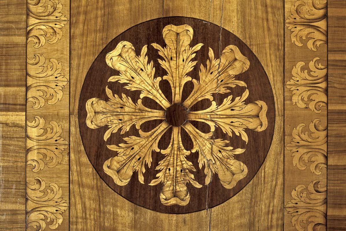 Detail of the floor in the marble cabinet in the hunting pavilion at Ludwigsburg Residential Palace