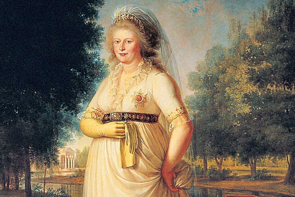 Königin Charlotte Mathilde auf einem Gemälde von Philipp Friedrich Hetsch, um 1800