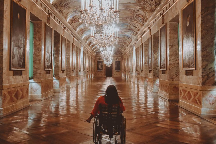 Residenzschloss Ludwigsburg, Besucher, Rollstuhl