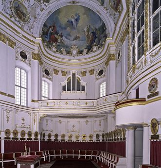 Aperçu de la chapelle des ordres au château résidentiel de Ludwigsbourg 