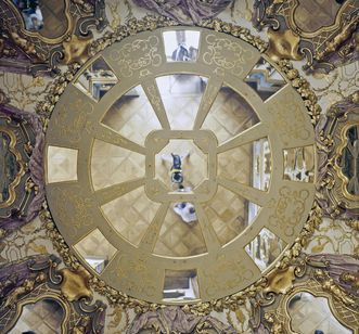 Die Decke des Spiegelkabinettes im Residenzschloss Ludwigsburg