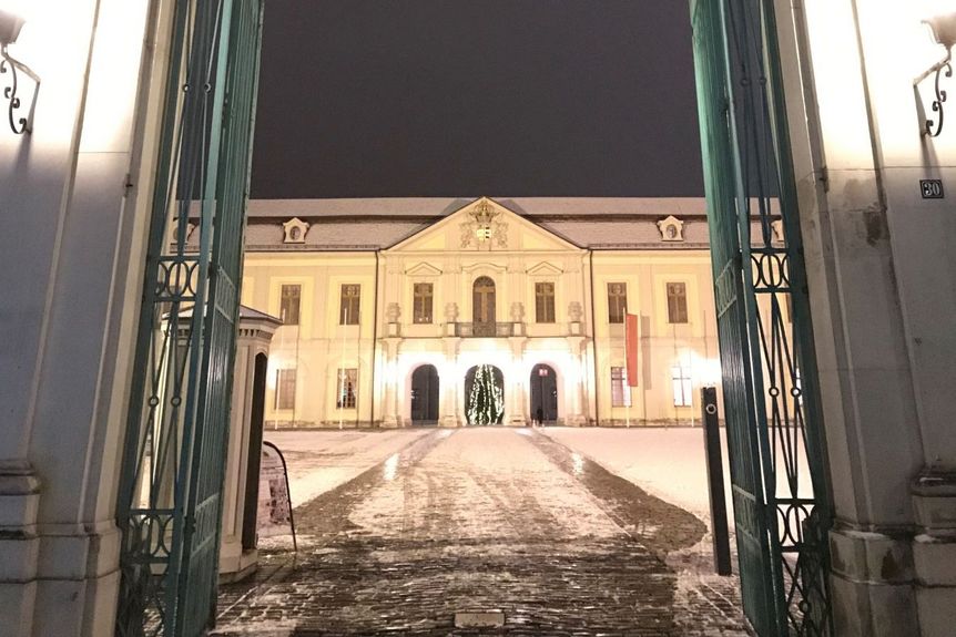 Residenzschloss Ludwigsburg, Außenansicht, Winter