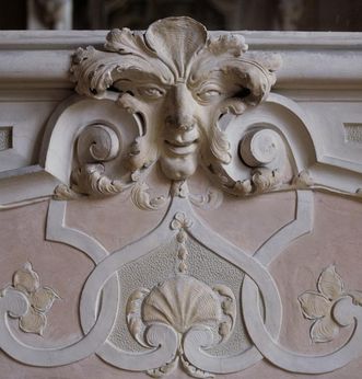 Green man in the gaming pavilion of the old central building