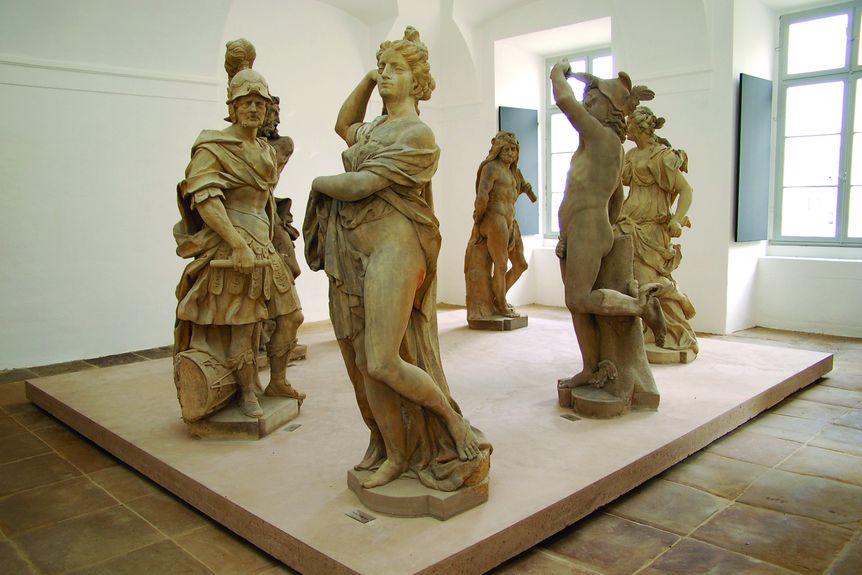 Residenzschloss Ludwigsburg, Innen, Lapidarium, Figuren
