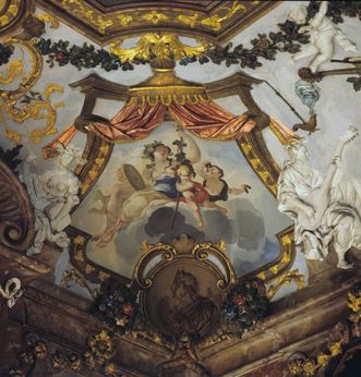 Detail of the small marble hall in the hunting pavilion at Ludwigsburg Residential Palace