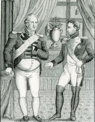 Kaiser Napoleon Bonaparte und Herzog Friedrich II. von Württemberg