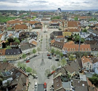 View across the city of Ludwigsburg